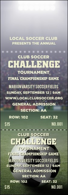 Soccer Stadium Reserved Event Ticket