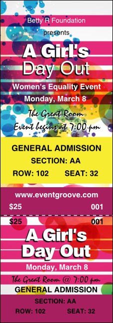 Women's Expo Abstract Reserved Event Ticket Product Front
