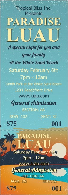 Beach Reserved Event Ticket
