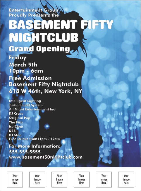 Nightclub Blue Flyer