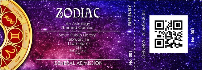 Astrology Event Ticket Product Front