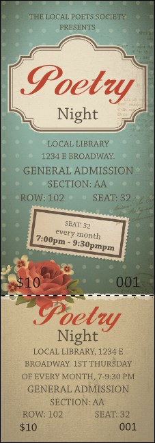 Poetry Reserved Event Ticket