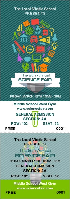 Science Fair Reserved Event Ticket Product Front