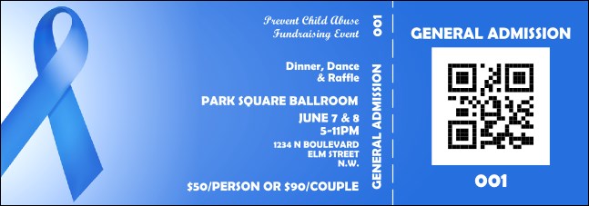 Blue Ribbon Event Ticket Product Front