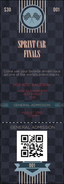 Car Racing Event Ticket