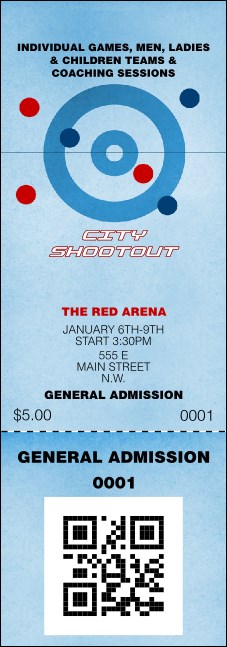 Curling Event Ticket Product Front