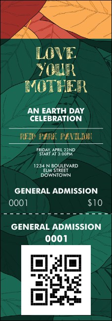Earth Day Organic Event Ticket