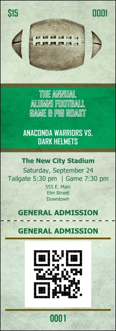 Football Green Event Ticket