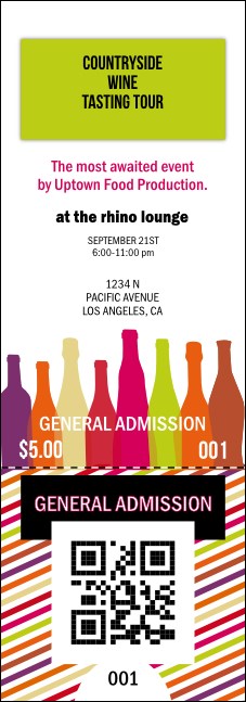 Funky Bottles Event Ticket Product Front