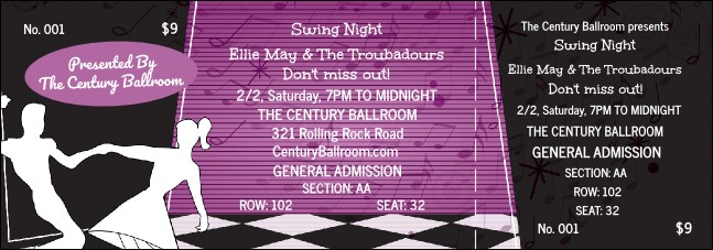 50s Swing Dance Reserved Event Ticket Product Front