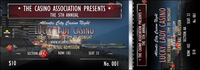 Atlantic City Reserved Event Ticket Product Front