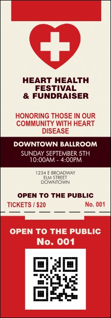 Heart Health Event Ticket Product Front