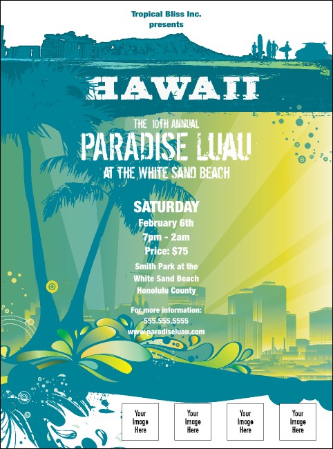 Hawaii Luau Flyer