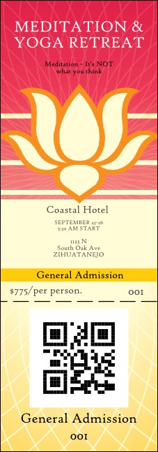 Lotus Flower Event Ticket