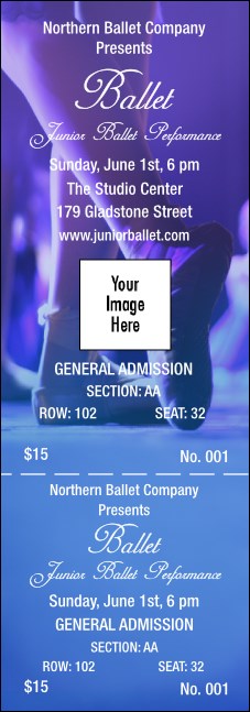 Ballet Reserved Event Ticket Product Front