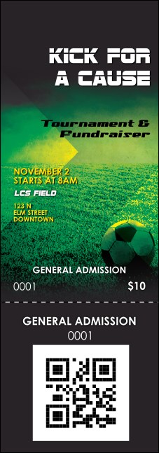 Soccer Field Event Ticket Product Front