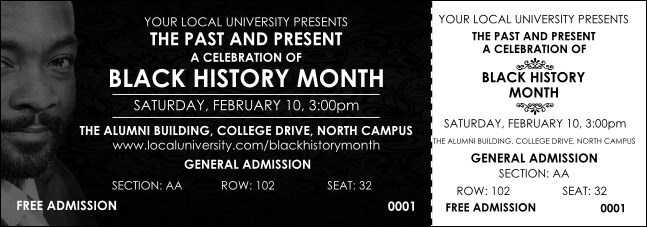 Black History Month Reserved Event Ticket Product Front