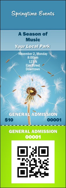 Dandelion Event Ticket Product Front