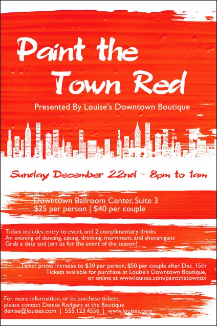 Paint The Town Red Poster Product Front