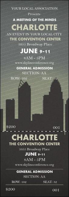 Charlotte Reserved Event Ticket Product Front
