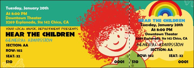 Children's Music Reserved Event Ticket Product Front