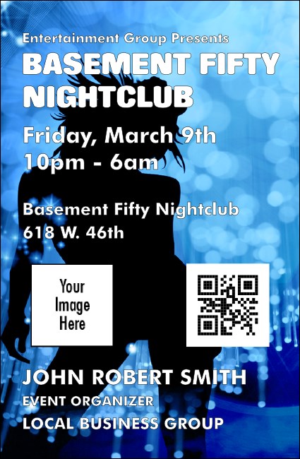 Nightclub Blue VIP Event Badge Small