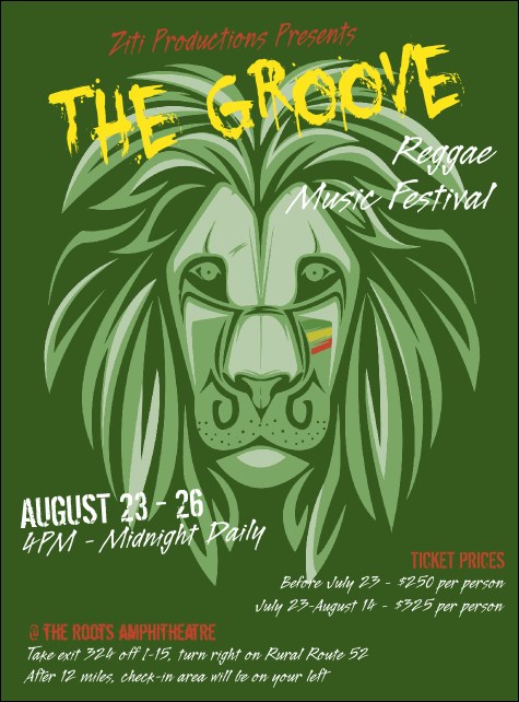 Reggae Lion Flyer