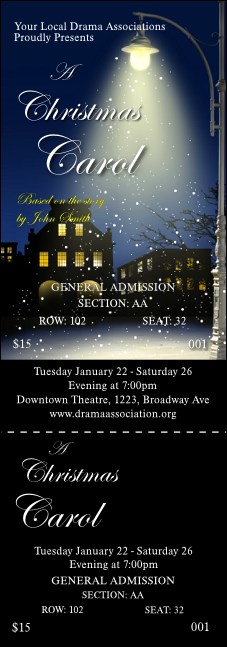 Christmas Carol Reserved Event Ticket Product Front
