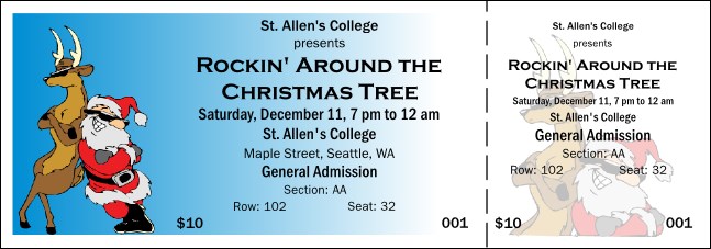 Cool Christmas 002 Reserved Event Ticket Product Front