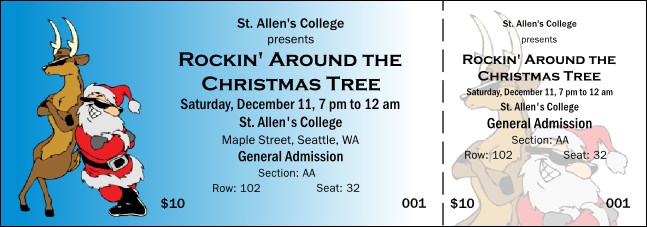 Cool Christmas 003 Reserved Event Ticket Product Front