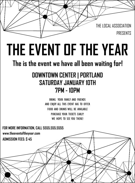 All Purpose Geometric Black and White Flyer Product Front