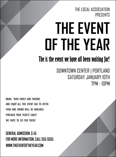 event flyer template black and white
