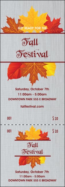 Fall Simple Event Ticket Product Front
