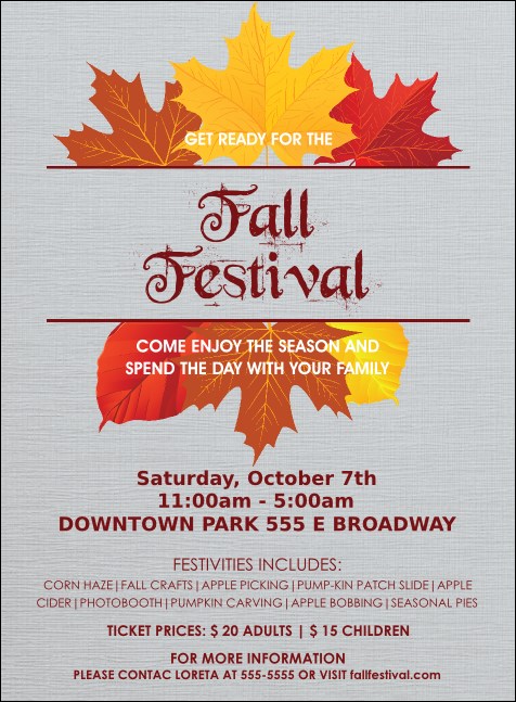 Fall Simple Invitation Product Front