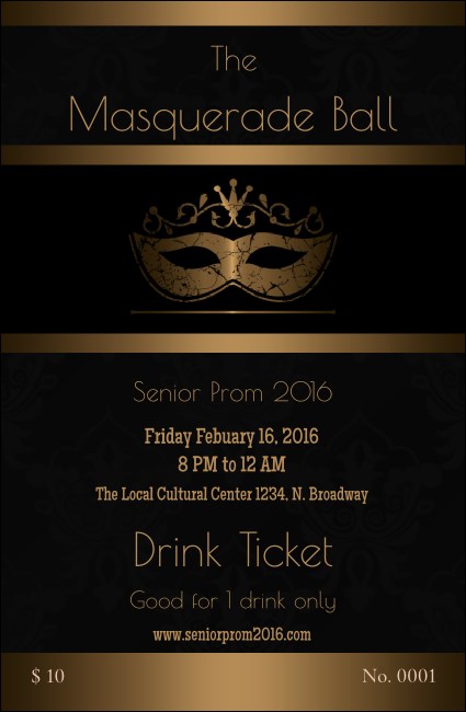 Masquerade Ball 3 Drink Ticket