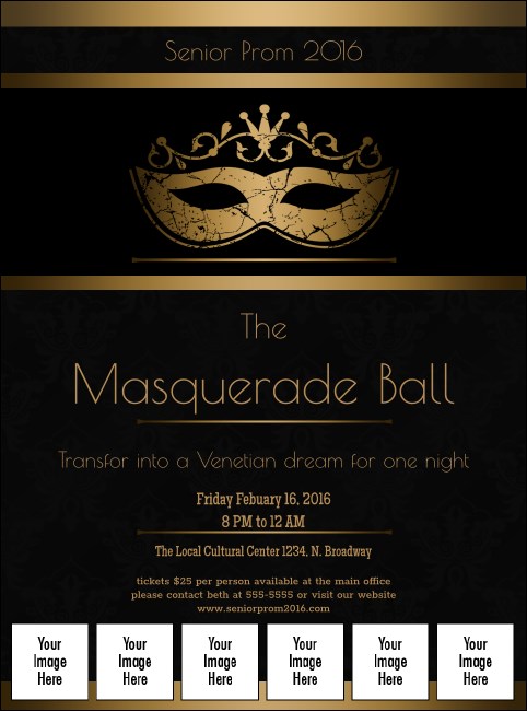 Masquerade Ball 3 Image Flyer Product Front