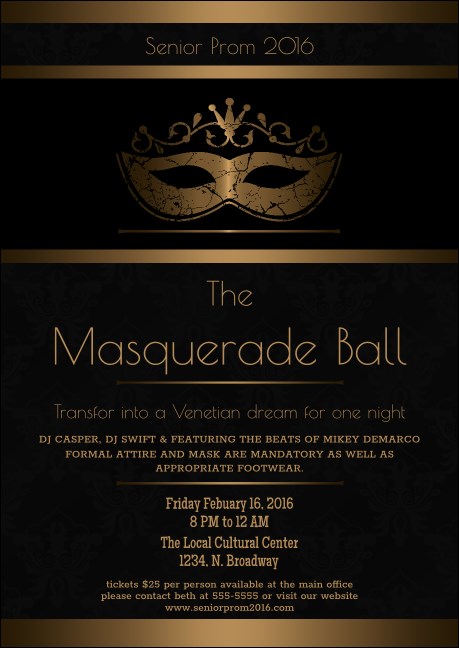 Masquerade Ball 3 Postcard Product Front