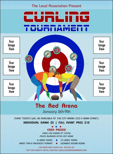 Curling Tournament Image Flyer