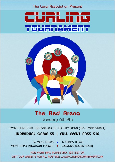 Curling Tournament Postcard Product Front