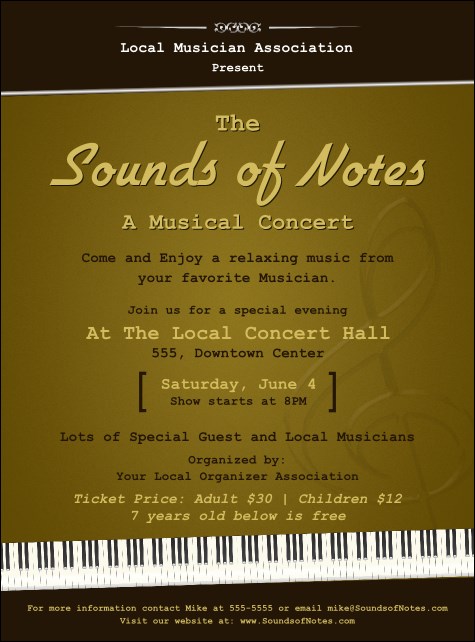 Sounds of Notes Flyer Product Front