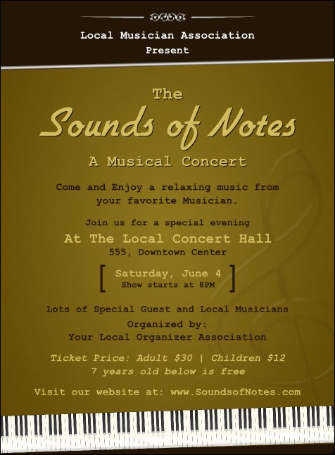 Sounds of Notes Invitation Product Front