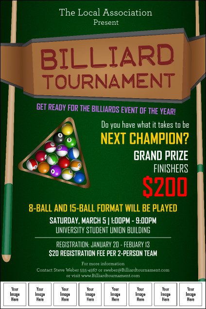Billiard Tournament Image Poster Product Front