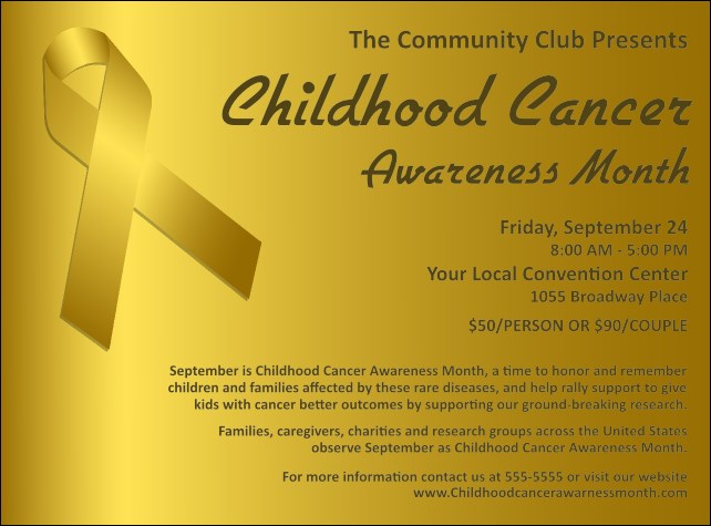 Childhood Cancer Awareness Month Flyer
