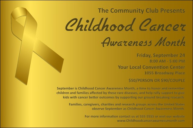 Childhood Cancer Awareness Month Poster Product Front