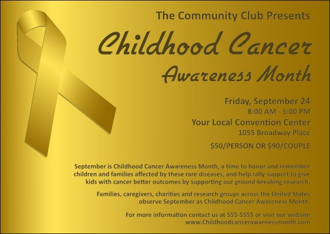 Childhood Cancer Awareness Month Postcard Product Front