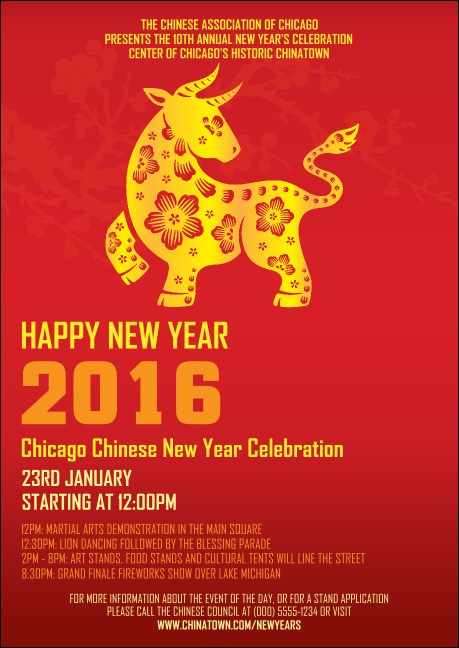 Chinese New Year Ox Postcard