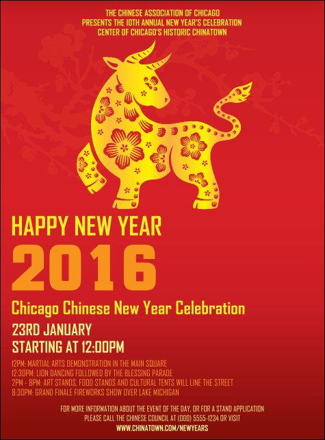 Chinese New Year Ox Flyer