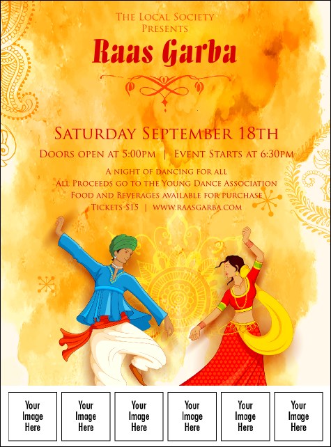 Raas Garba Logo Flyer