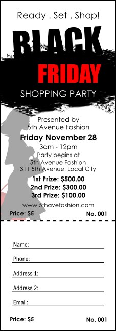 Black Friday 2016 Raffle Ticket Product Front