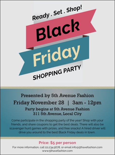 Black Friday Sale Flyer Product Front